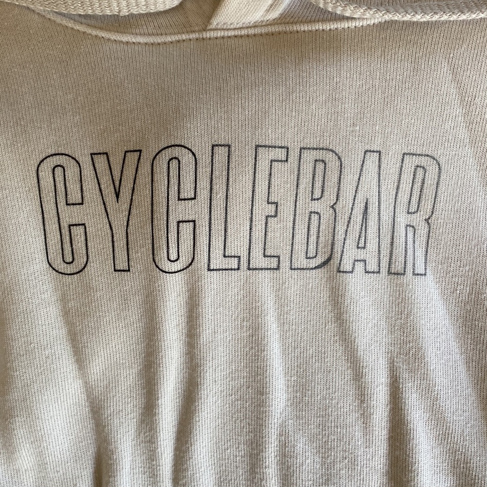 CycleBar Tan Cropped Hoodie